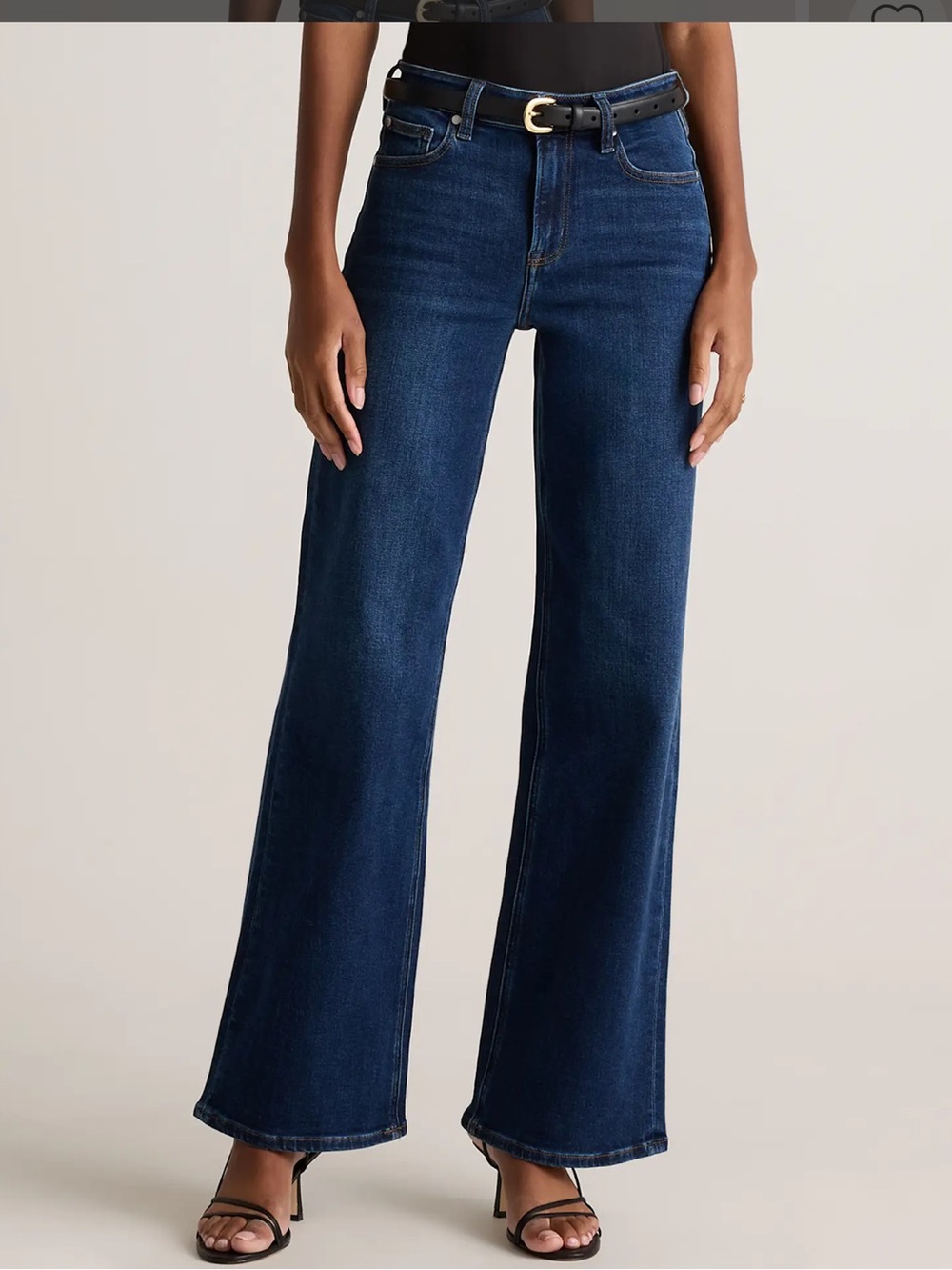 Quince Dark Blue Wide-Leg Jeans - Picture 10 of 14